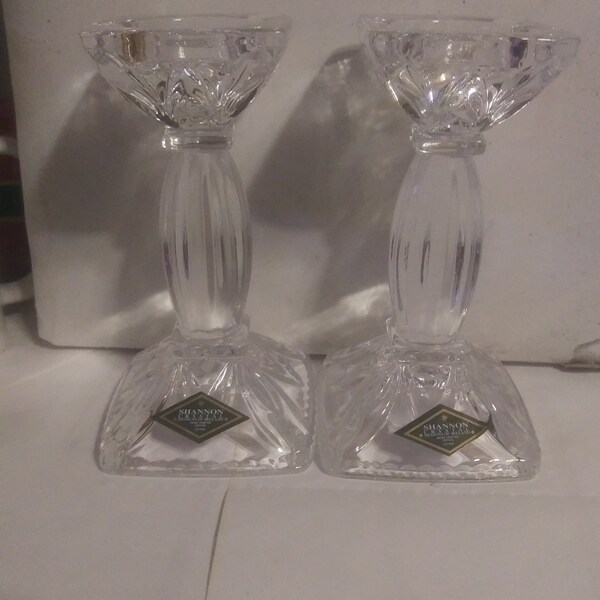 Shannon Crystal Pillar Candle Holder Etsy