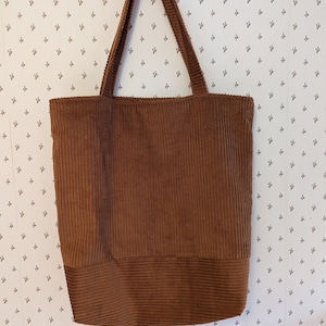 Cord Shopper Zimt,Tasche Cord, Shopper Cord, Schultertasche Cord, Umhängetasche,