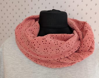 Loopschal Damen Loop Handmade , Loop genäht Loopschal Lochmuster