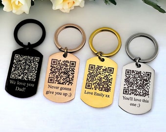 Llavero con código QR personalizado / Llavero con código QR personalizado / Llavero personalizado de SoundCloud / Llavero de Apple Music