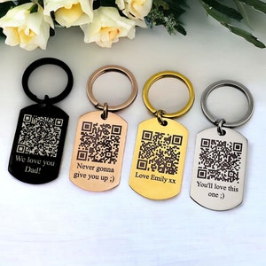 Llavero con código QR personalizado / Llavero con código QR personalizado / Llavero personalizado de Soundcloud / Llavero de Apple Music
