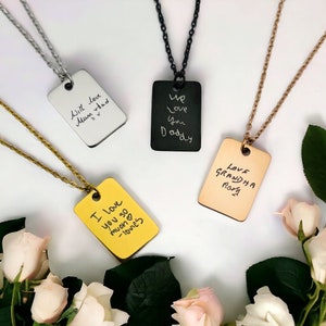 Ketting met echt handschrift | Handschriftketting | Aandenkenketting | Gepersonaliseerde ketting