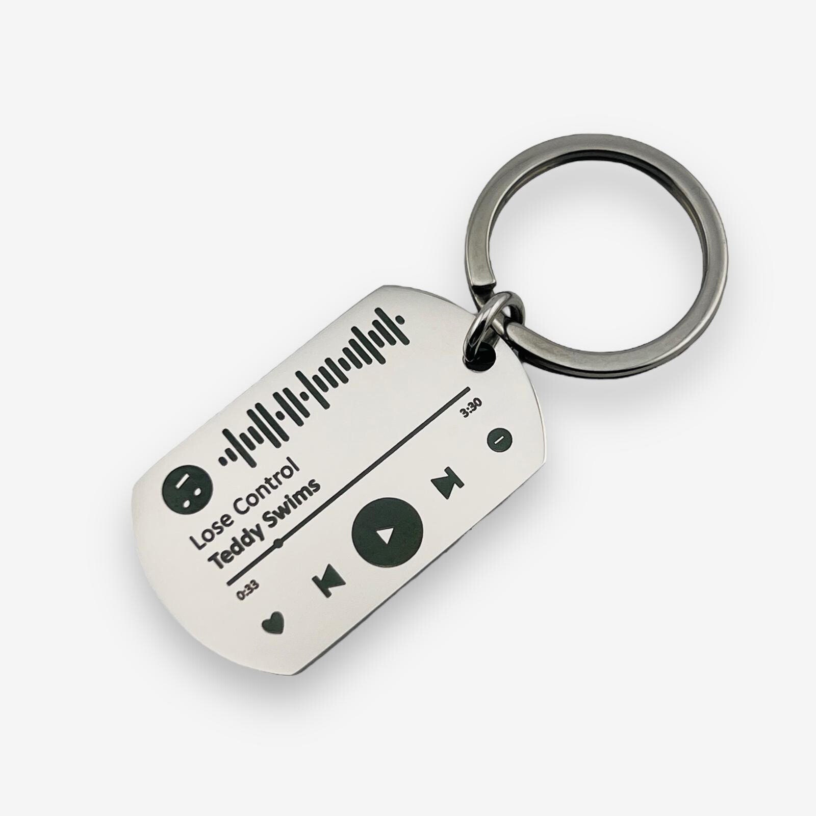 Key Ring Spotify Song Keychain Next Day Delivery Customized