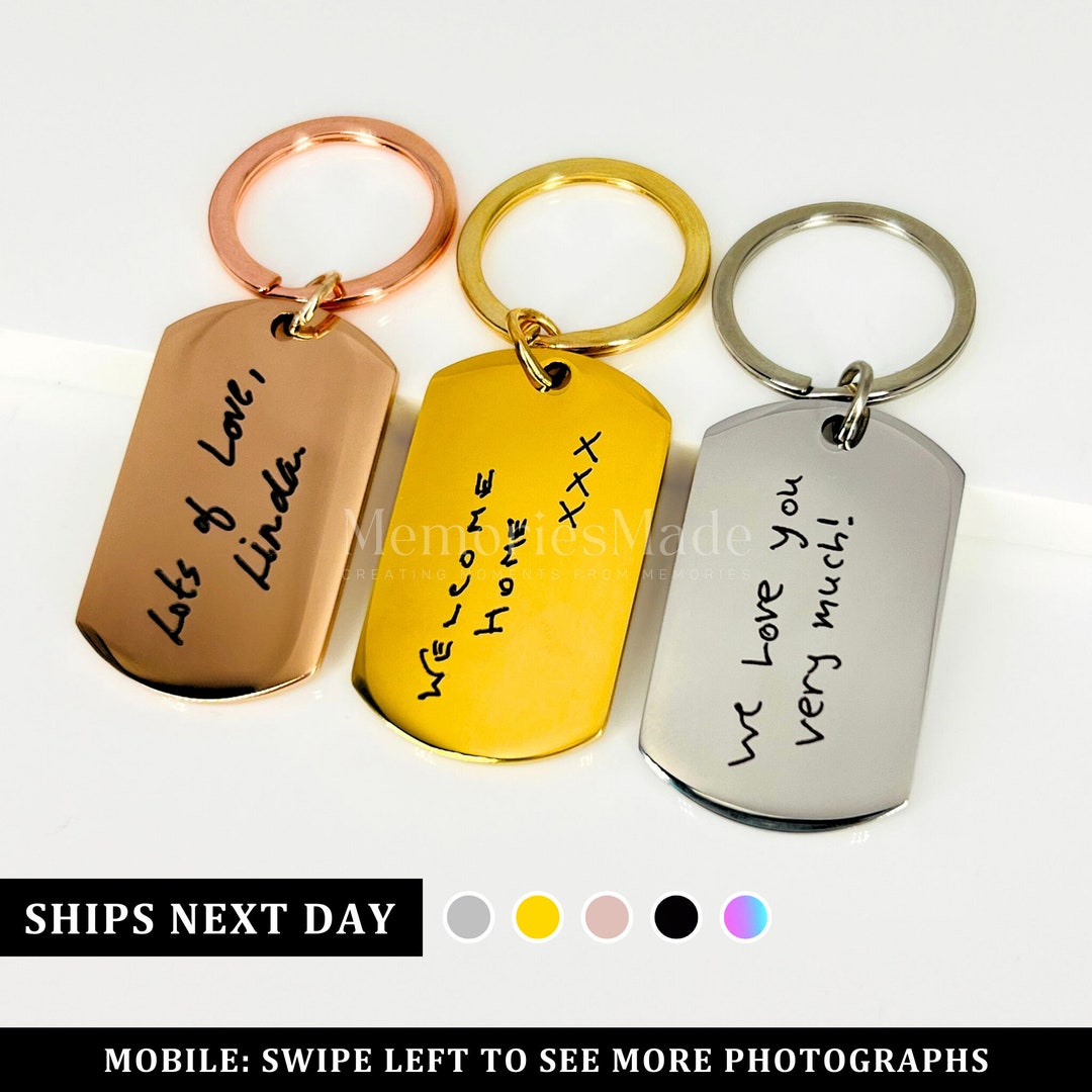 Personalised Handwriting Keyring Personalised Handwriting Keychain