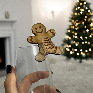 Personalised Gingerbread Man Drink Tag | Christmas Place Settings | Favour | Table Decorations | Place Cards | Name Tags | Christmas Decor