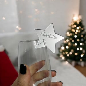 Personalised Star Drink Tag | Christmas Table Decorations | Place Settings | Table Favours | Drink Topper | Place Cards | Dinner Party