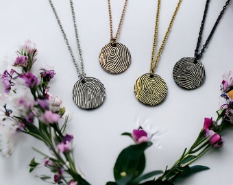 Actual Fingerprint Necklace | Finger Print Necklace | Keepsake Necklace | Personalised Necklace