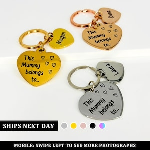 Mummy Belongs To Keyring | Gifts For Her | Mothers Day Gift | Keychain Gift for Mum | Family Keyring