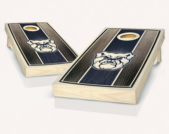 Cornhole Boards and Bags: Butler Bulldogs Striped Design (Outdoor Game)