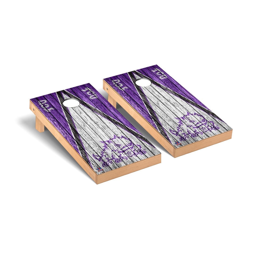 Texas Christian TCU Horned Frogs Premium Cornhole Board Set - Officially Licensed NCAA Outdoor Cornhole Boards