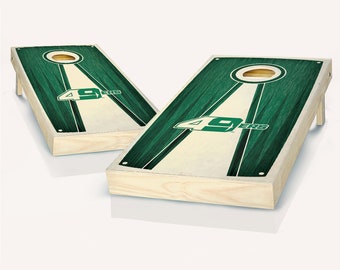 Cornhole Game Set: UNC Charlotte Design - Folding Legs, Team Bags