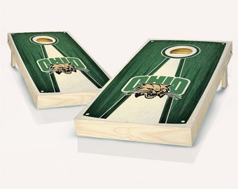 Ohio Bobcats Cornhole Set: Pyramid Boards with Team Logo Bags