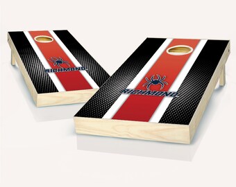 Cornhole Game Set: Richmond Spiders Stripe (Includes Bags & Folding Boards)