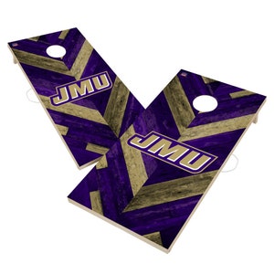 James Madison University JMU Dukes Backyard 2x4 Cornhole Board Set - Officially Licensed NCAA Outdoor Cornhole Boards