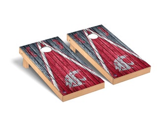 Washington State Cougars Premium Cornhole Board Set - Officially Licensed NCAA Outdoor Cornhole Boards