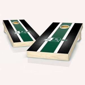 Officially Licensed Unc Charlotte Stripe Cornhole Set - Includes Boards, Team Bags & More - Outdoor Lawn Game for Tailgating