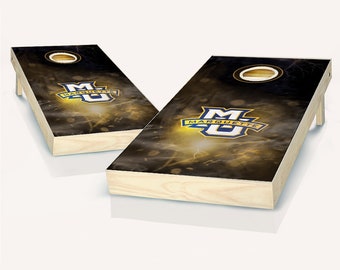 Marquette Cornhole Set - Official Team Boards and Corn-Filled Bags