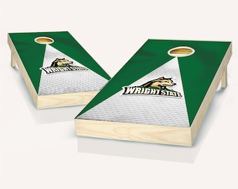 Cornhole Game Set: Wright State Jersey Style - Includes Team Bags