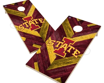 Iowa State University Cyclones Backyard 2x4 Cornhole Board Set - Officially Licensed NCAA Outdoor Cornhole Boards