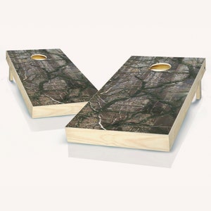 Wooded Camo Cornhole Set - Includes Boards, Bags & More - Outdoor Lawn Game for Tailgating
