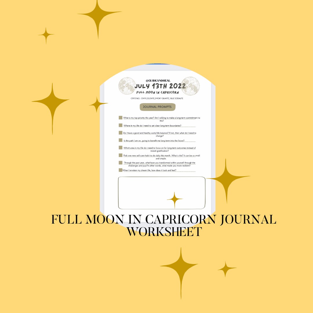 FULL MOON in CAPRICORN 2022 Downloadable and Printable Journal - Etsy  Australia