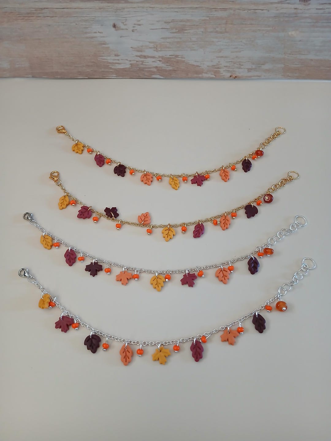 Fall Leaf Bracelet, Autumn Bracelets, Fall Bracelet, Gift for Her, Mom ...