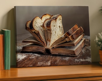 Our Daily Bread Stretched Canvas – Bible Verse Art