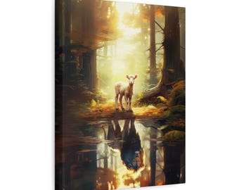 The Lion and the Lamb -- Wall Art, Stretched Canvas