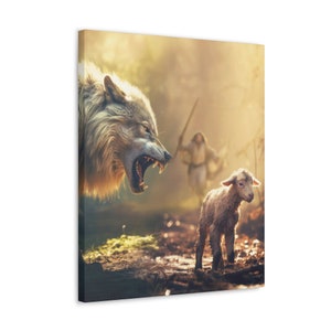 The Good Shepherd is on the way -  Wall Art, Stretched Canvas