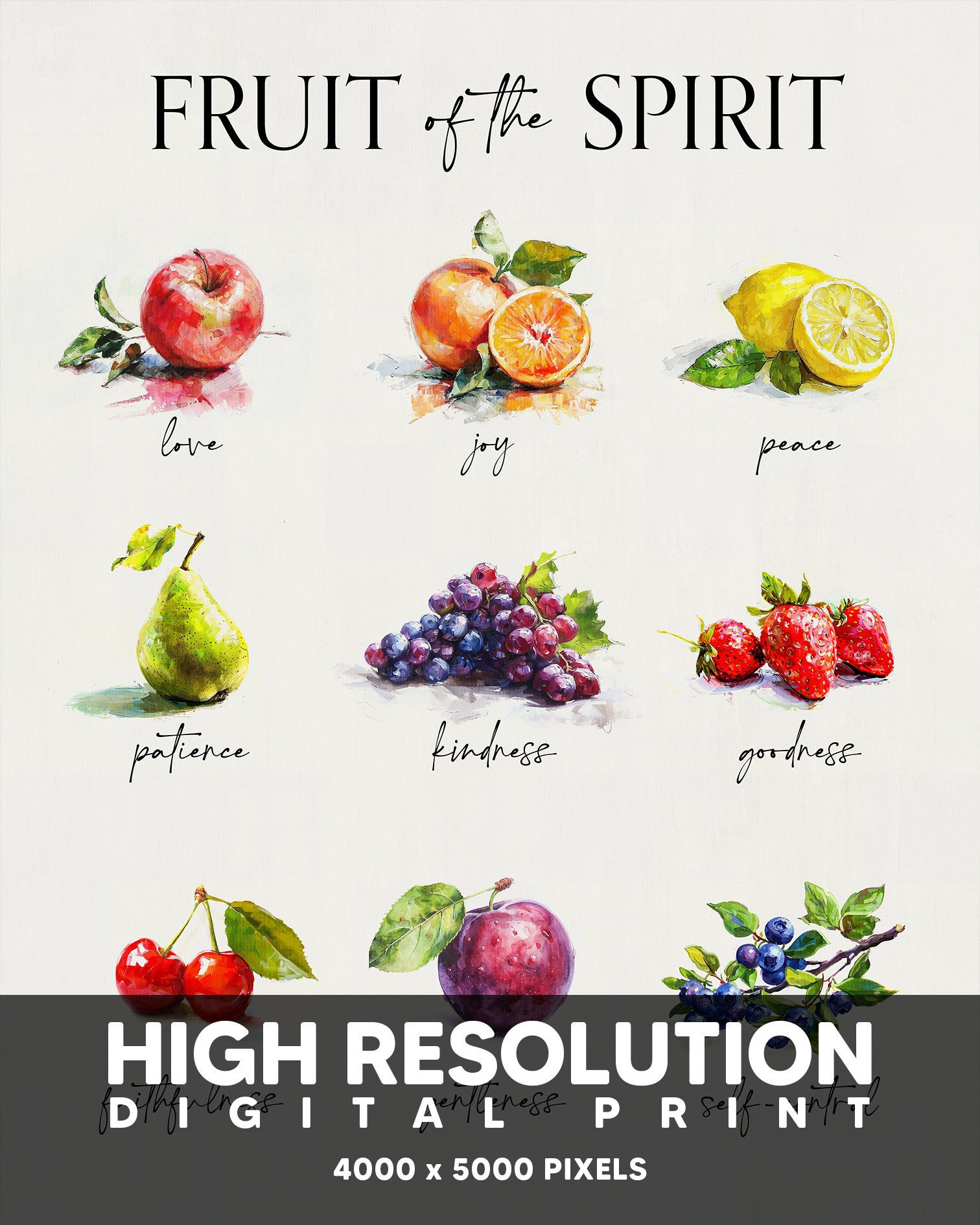 Fruit of the Spirit - Digital Download - Etsy