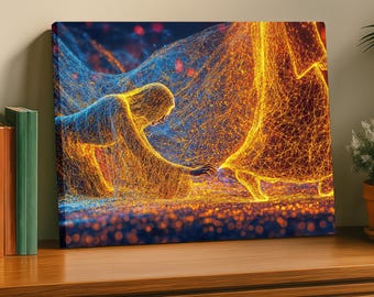 Just One Touch -- Wall Art, Stretched Canvas, Jesus heals the woman, Miracle artwork