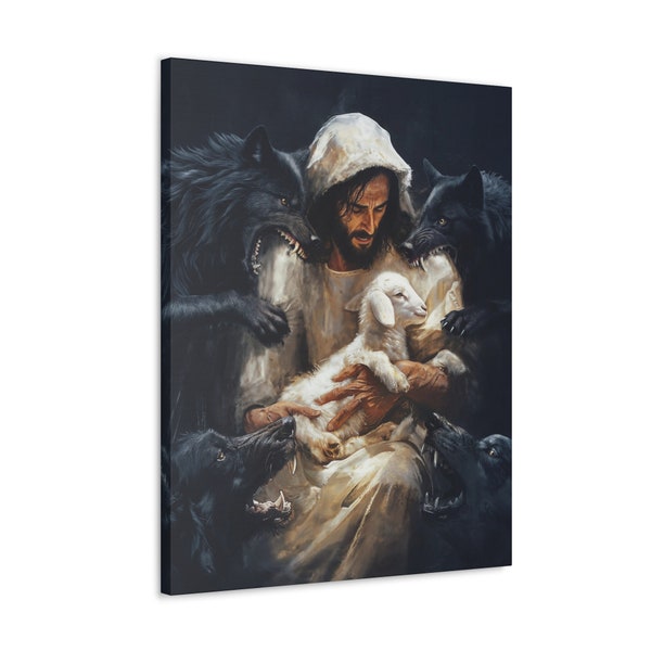 Safe in His Arms -- Wall Art, Stretched Canvas