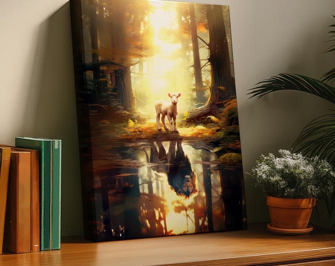 Lion And Sheep Faith Wall Art II