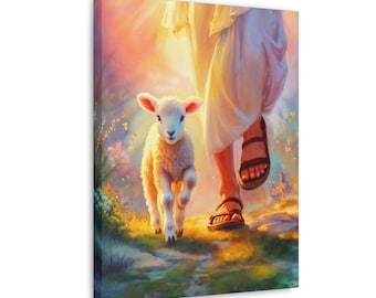 Walking with Jesus -- Wall Art, Stretched Canvas