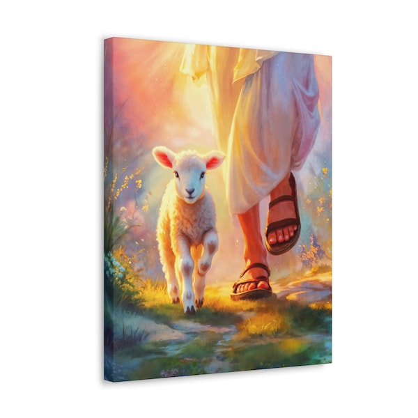 Walking with Jesus -- Wall Art, Stretched Canvas