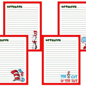 Artykuły papiernicze „Kot w kapeluszu”: notes dla dzieci inspirowany Dr. Seussem (PDF)