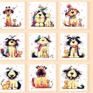 Quirky Dog Print Set: Funny Nursery Wall Art (Digital Download)