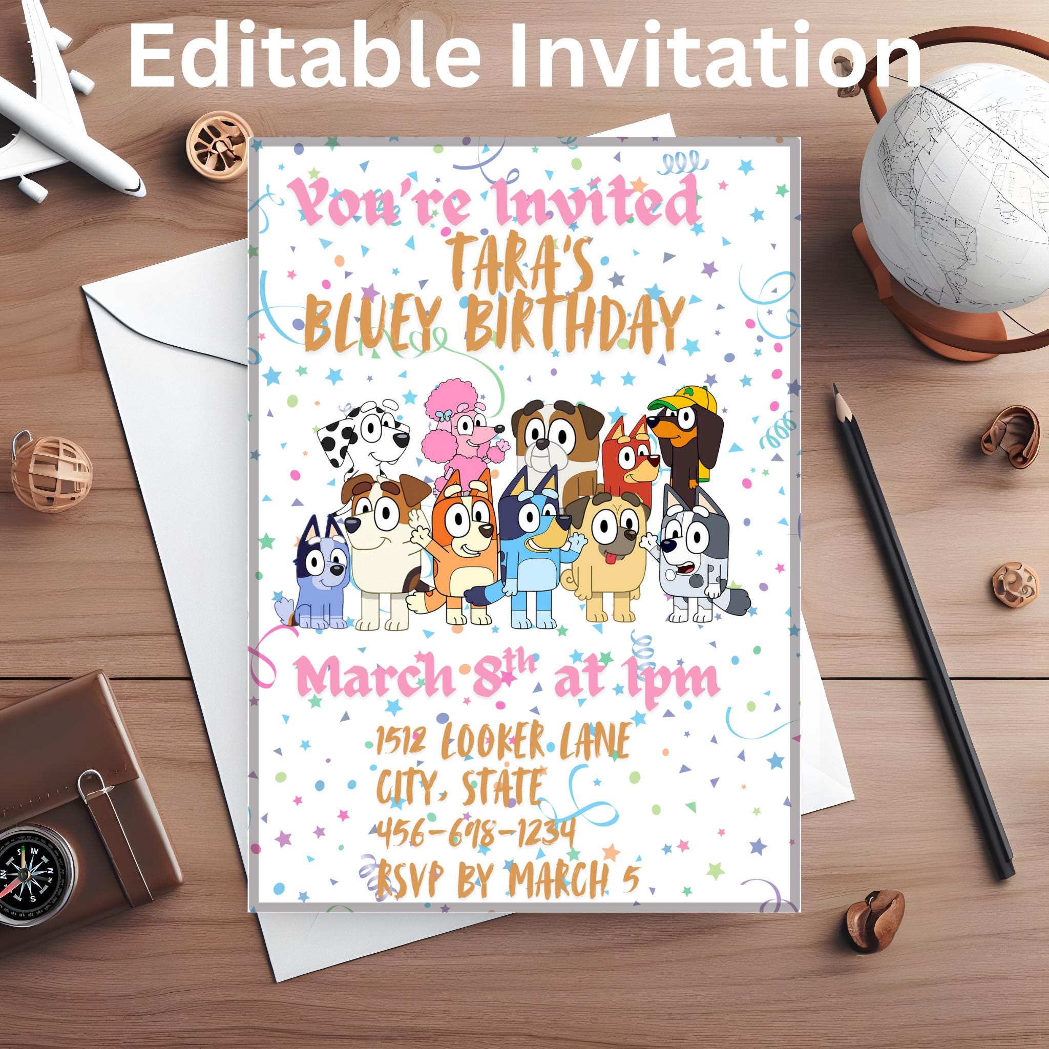 Bluey-Inspired Custom Invite