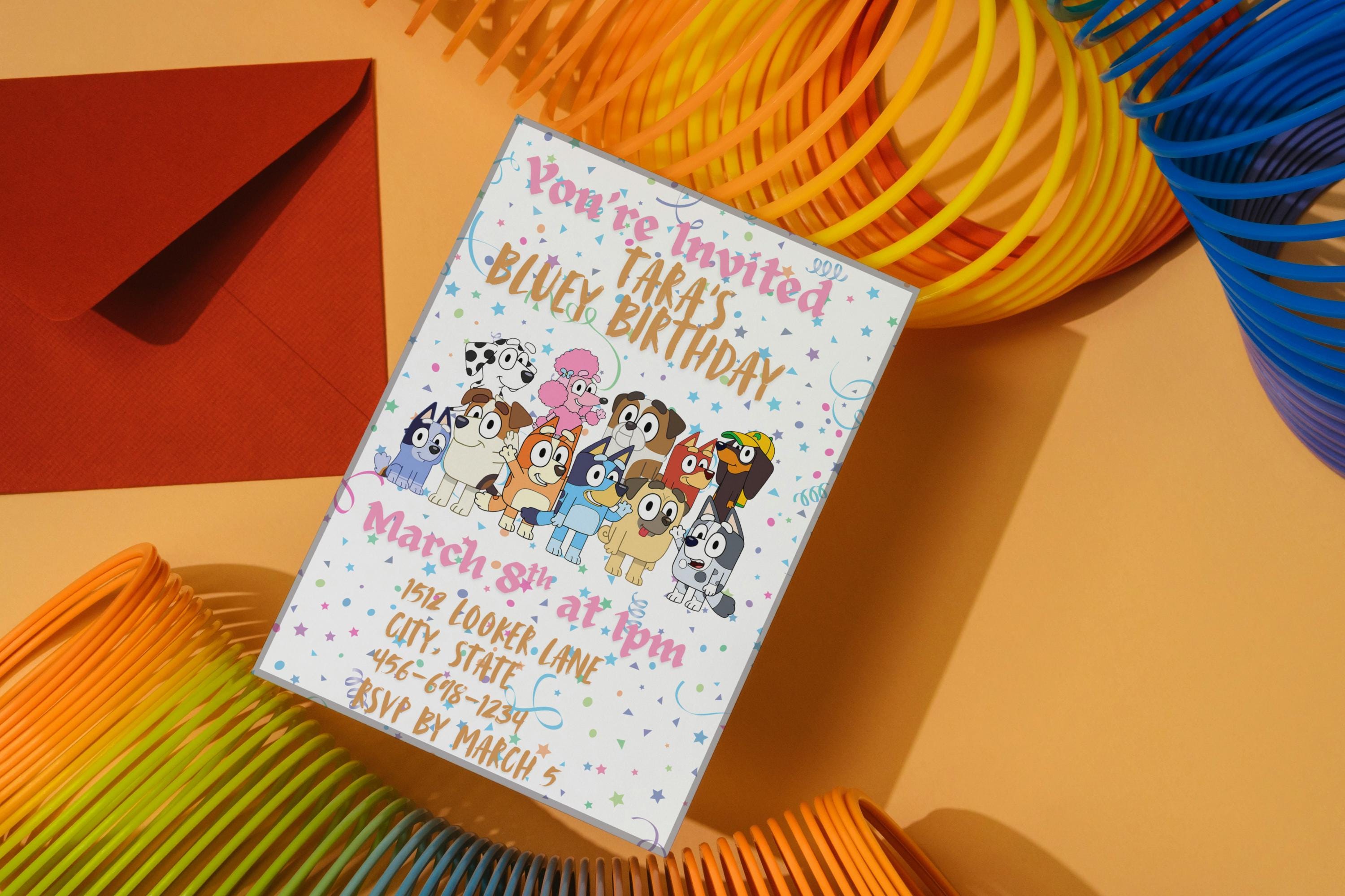 Bluey-Inspired Custom Invite