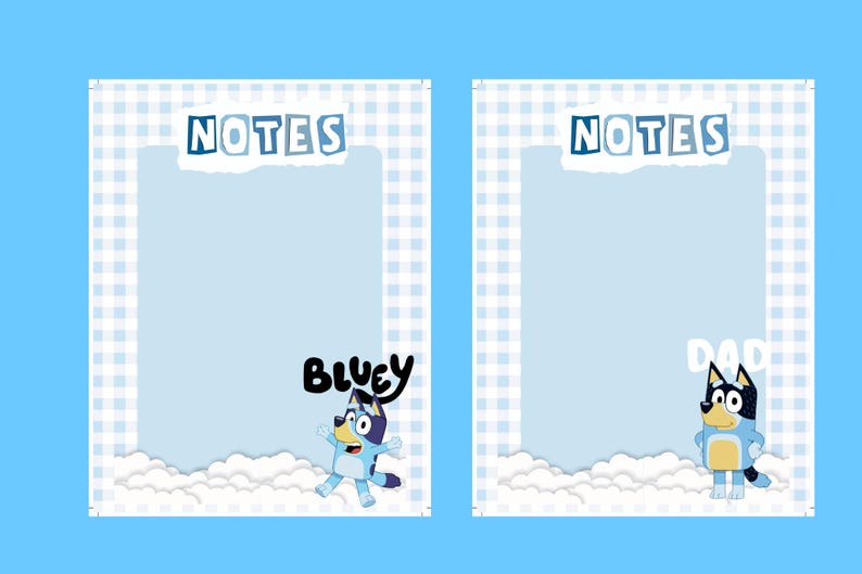 Bluey Stationery Set: Kids Printable Note Paper (digital Download ...