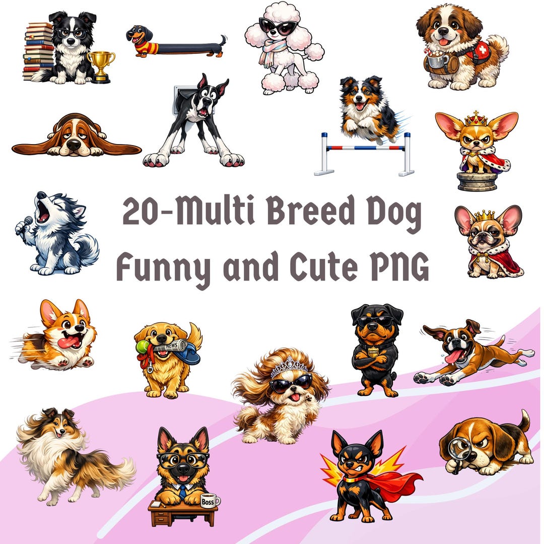 Watercolor Dog PNG Clipart, Pet Funny Graphics, Animal Pngs for Crafts ...