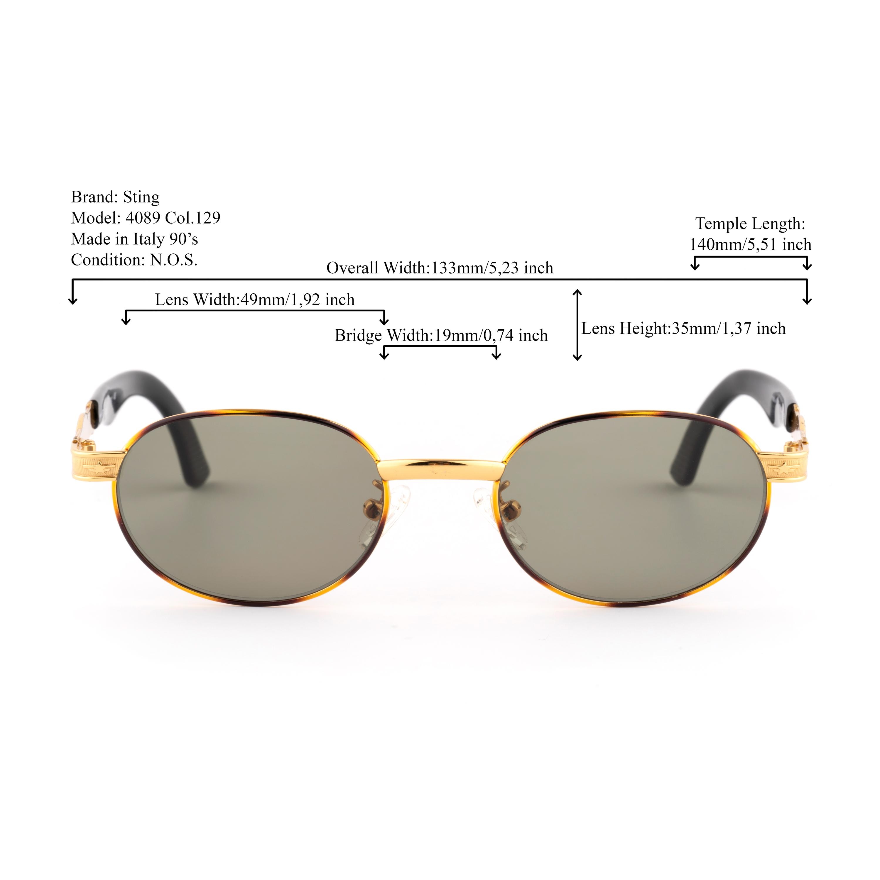 Small Fit 90s Vintage Sunglasses 133mm, Sting Italy Model 4089