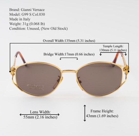 Gianni Versace Vintage 90s Sunglasses | Gold Medusa Logo Wire