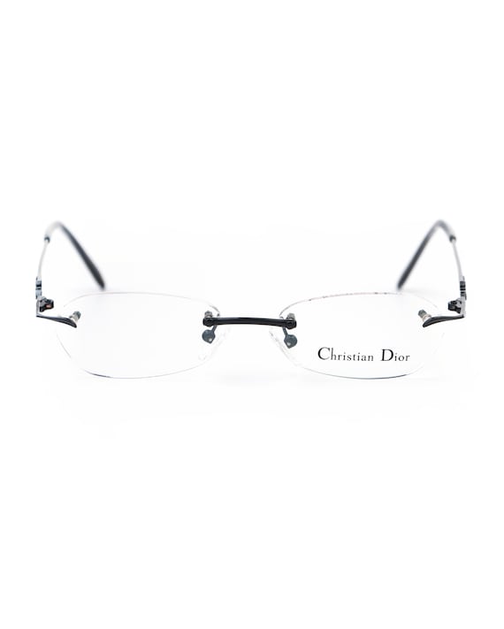 Rimless Oval Glasses, Christian Dior Titanium, Petite Fit 127mm