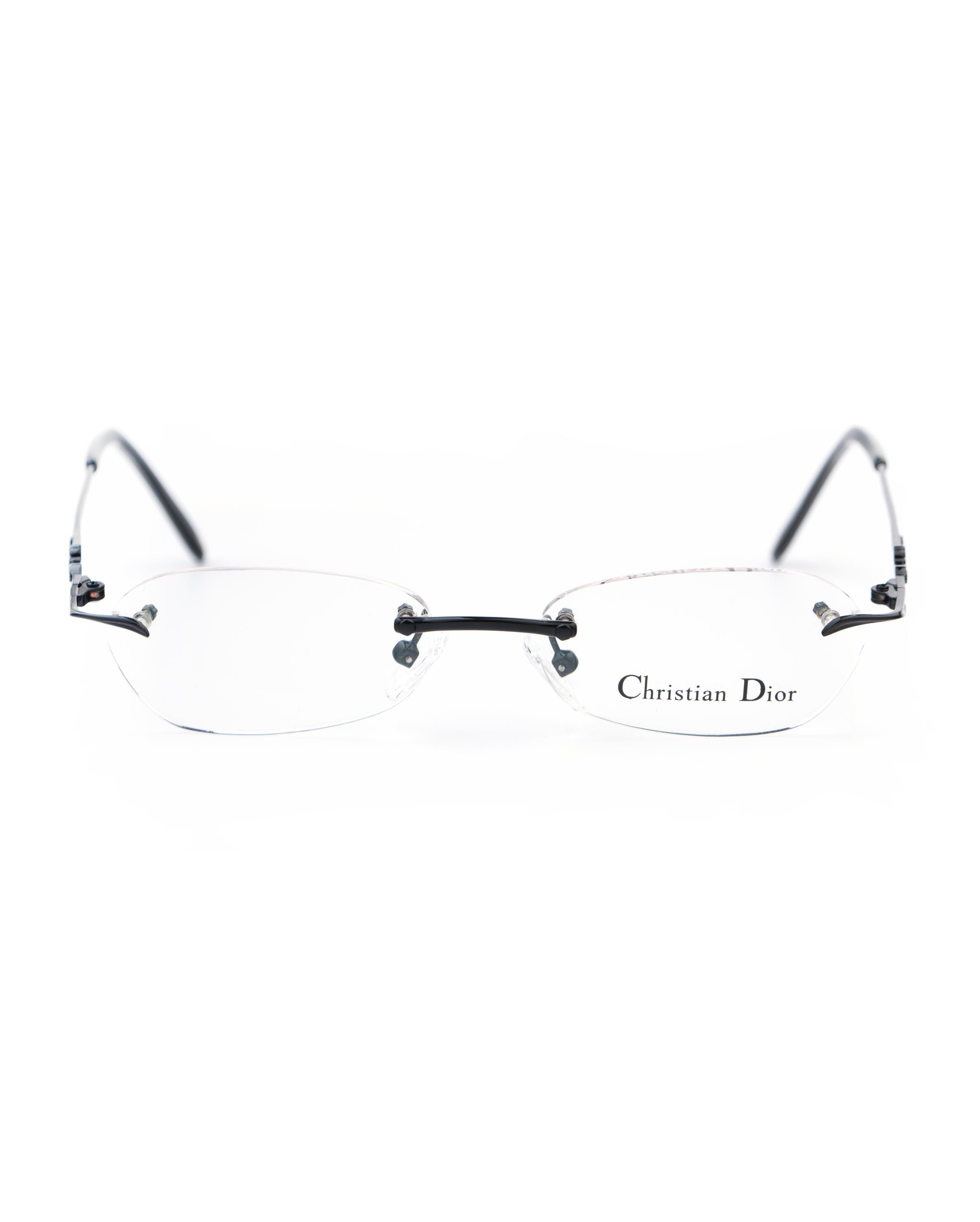 Rimless Oval Glasses, Christian Dior Titanium, Petite Fit 127mm