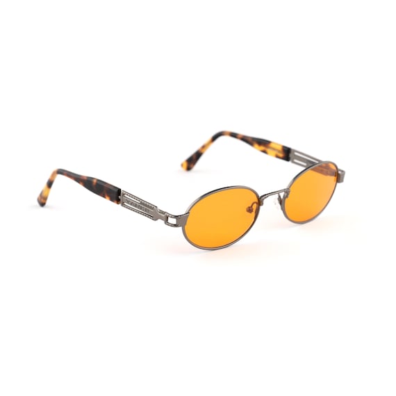 Orange Tinted Sunglasses, Yanks 545 Vintage 90s Italian Gray