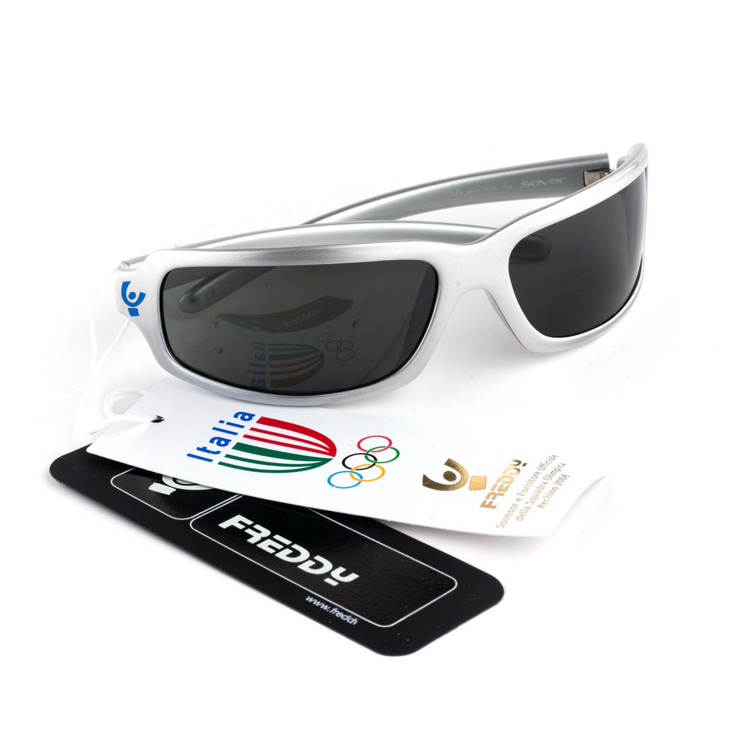 Silver Wrap Sunglasses, Sover Freddy Italian Olympic Team 2008
