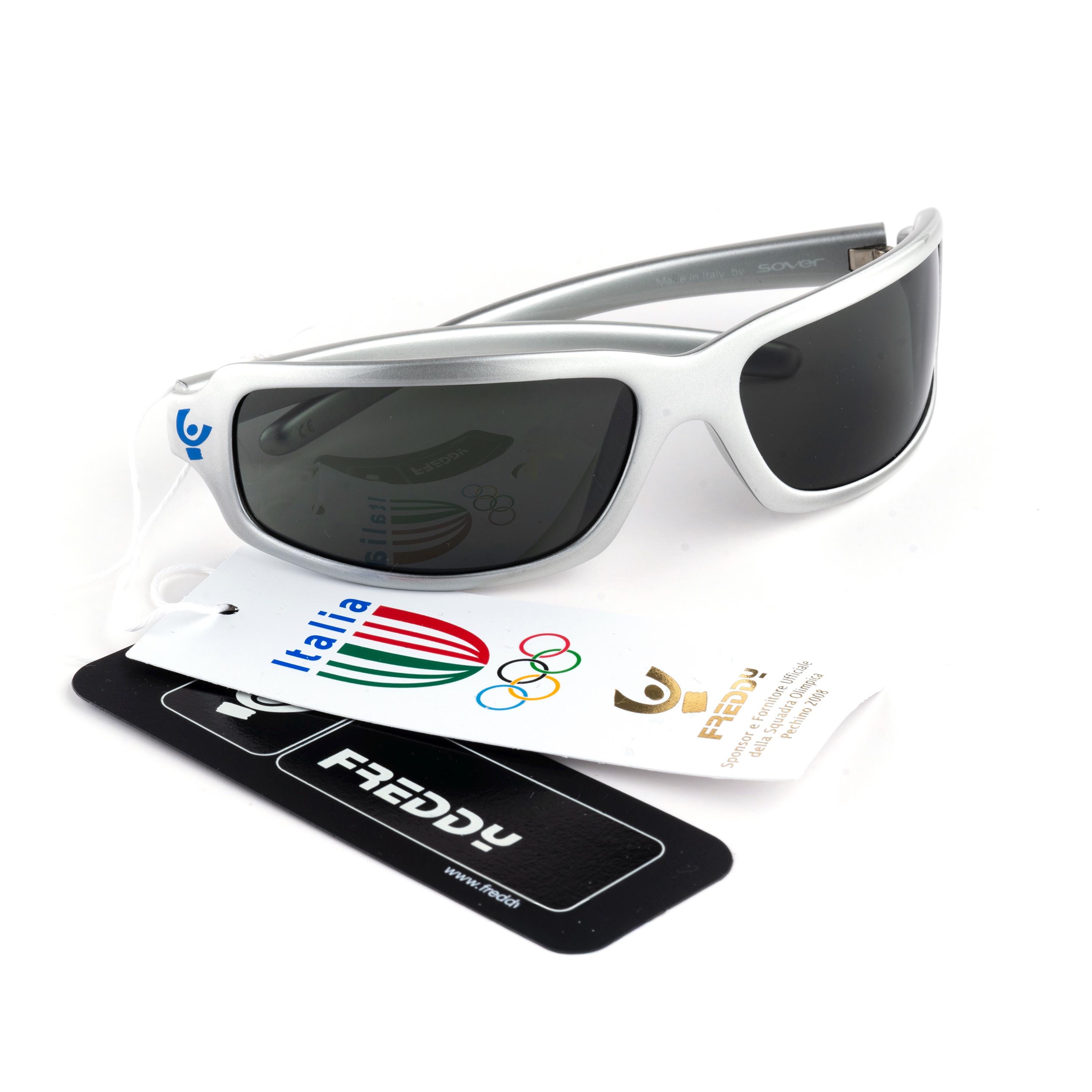 Silver Wrap Sunglasses, Sover Freddy Italian Olympic Team 2008