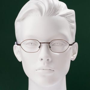 Vintage Hexagon Eyeglasses: Antique Bronze Texmex Frames, 90s Italian Design