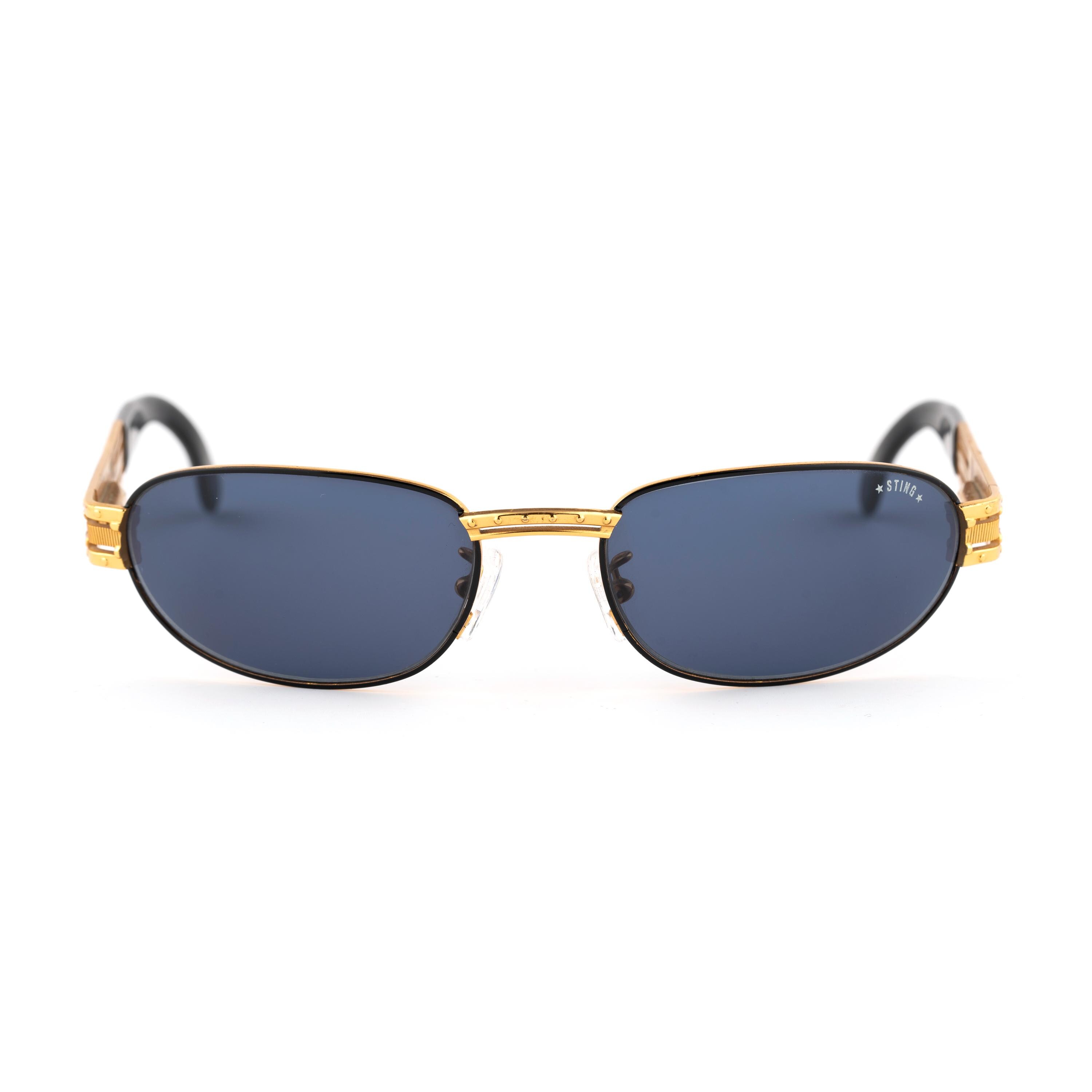 Steampunk Oval Sunglasses, Gold Tortoise Frame, Short Temples